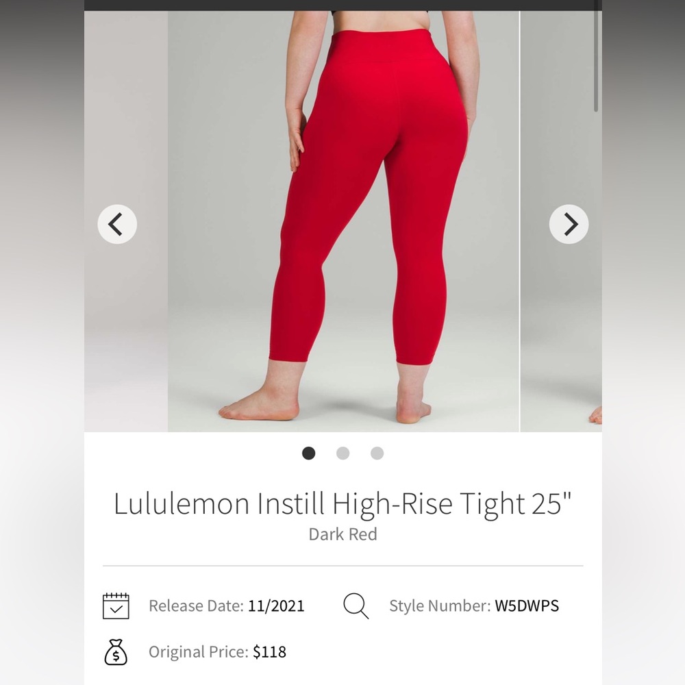 Lululemon instill high rise legging